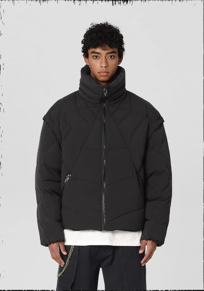 JHYQ Cobweb Design Down Short Jacket