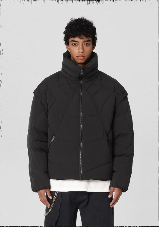 JHYQ Cobweb Design Down Short Jacket