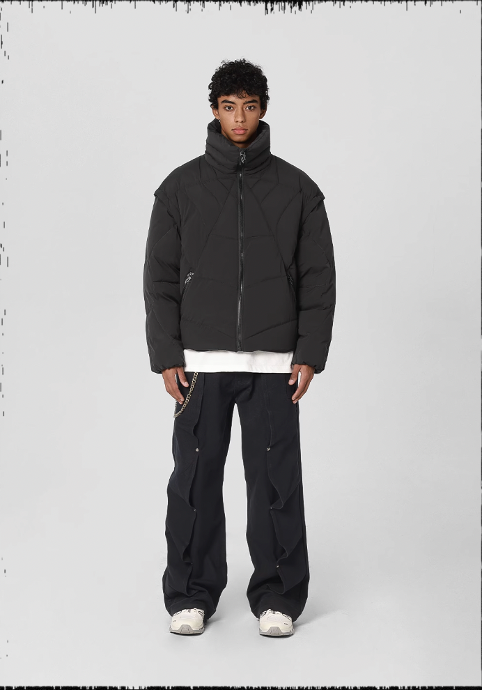 JHYQ Cobweb Design Down Short Jacket