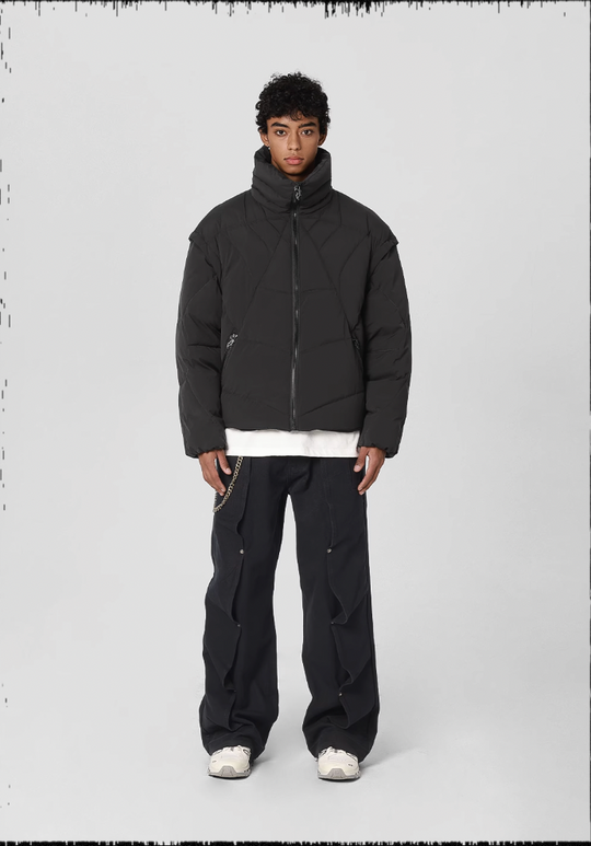 JHYQ Cobweb Design Down Short Jacket