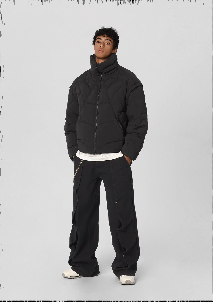 JHYQ Cobweb Design Down Short Jacket