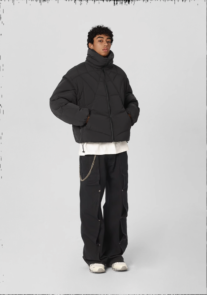 JHYQ Cobweb Design Down Short Jacket