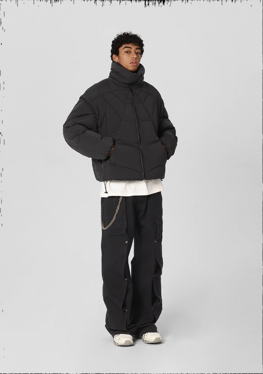 JHYQ Cobweb Design Down Short Jacket