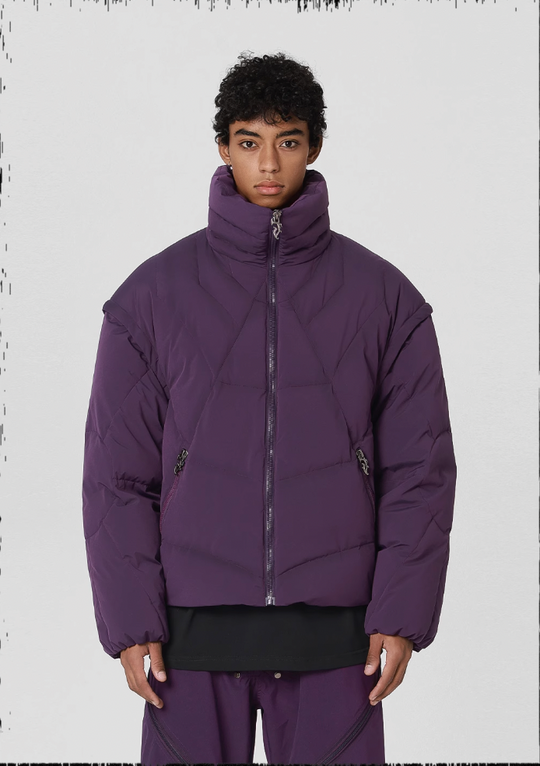 JHYQ Cobweb Design Down Short Jacket