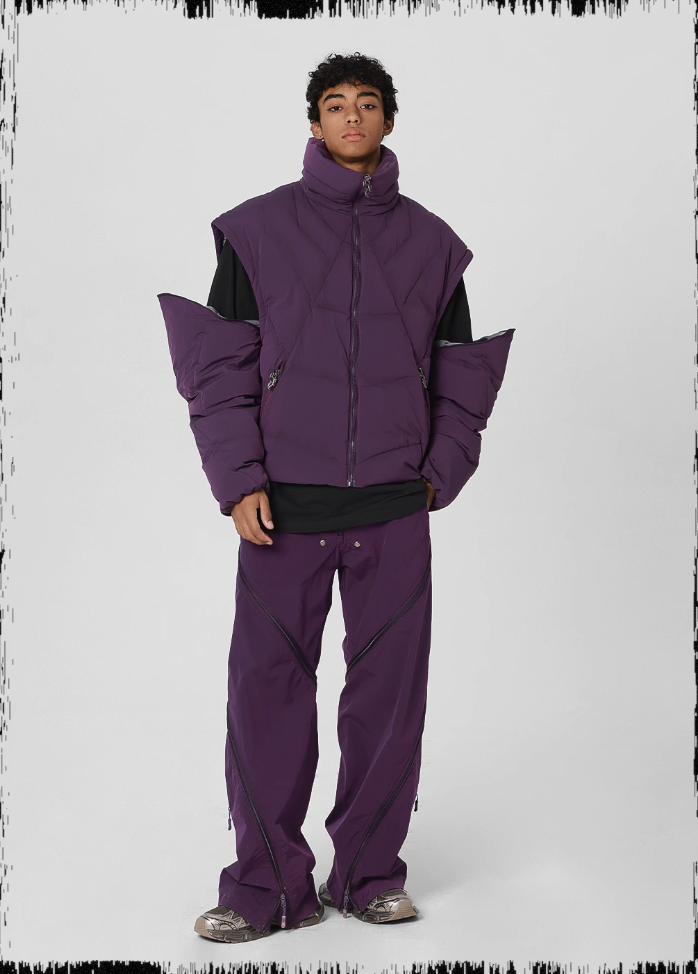 JHYQ Cobweb Design Down Short Jacket