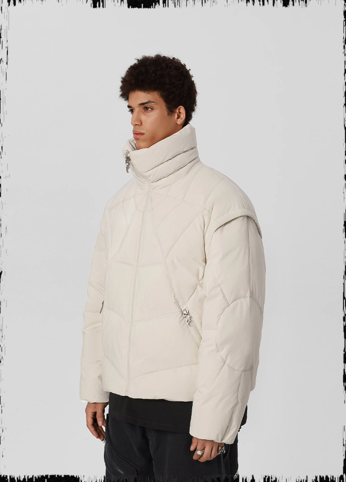 JHYQ Cobweb Design Down Short Jacket