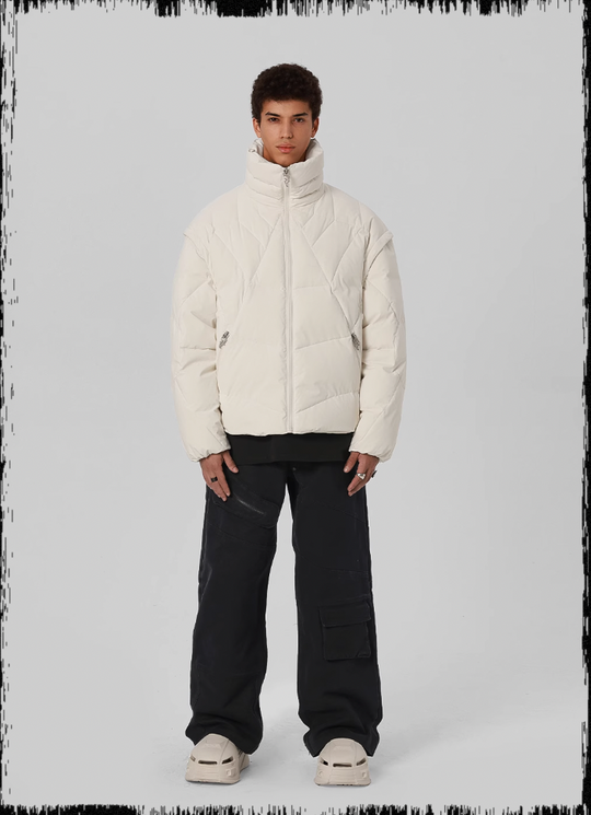 JHYQ Cobweb Design Down Short Jacket