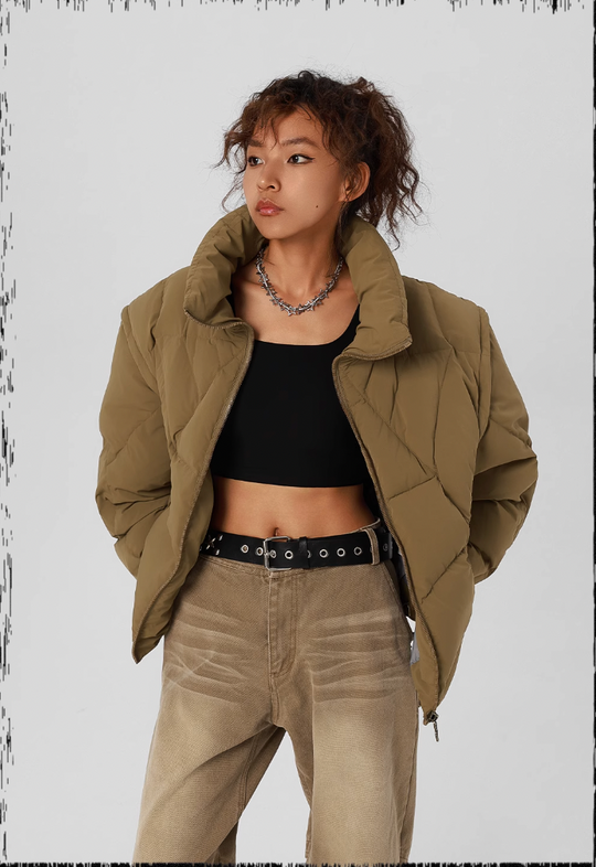 JHYQ Cobweb Design Down Short Jacket