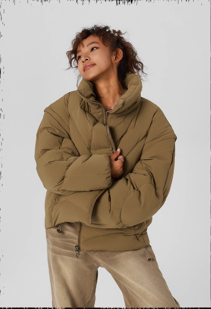 JHYQ Cobweb Design Down Short Jacket