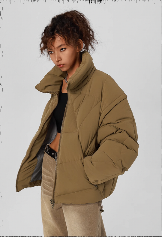 JHYQ Cobweb Design Down Short Jacket