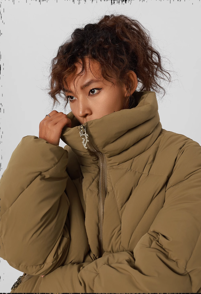 JHYQ Cobweb Design Down Short Jacket