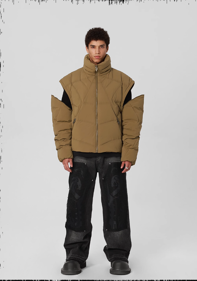 JHYQ Cobweb Design Down Short Jacket