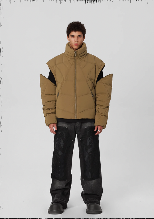 JHYQ Cobweb Design Down Short Jacket