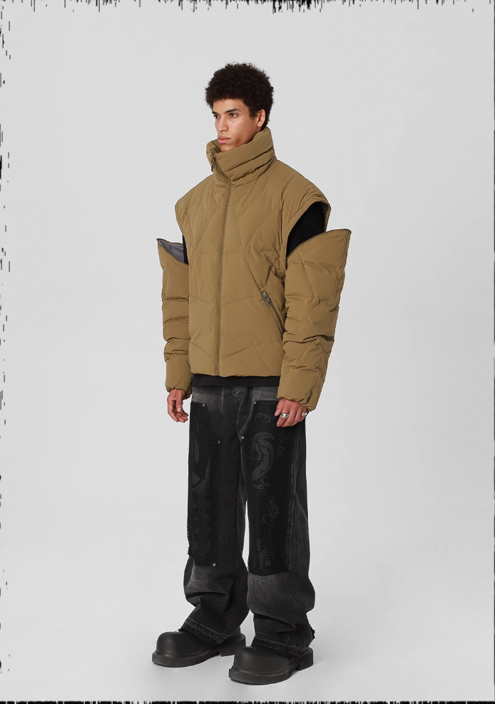 JHYQ Cobweb Design Down Short Jacket