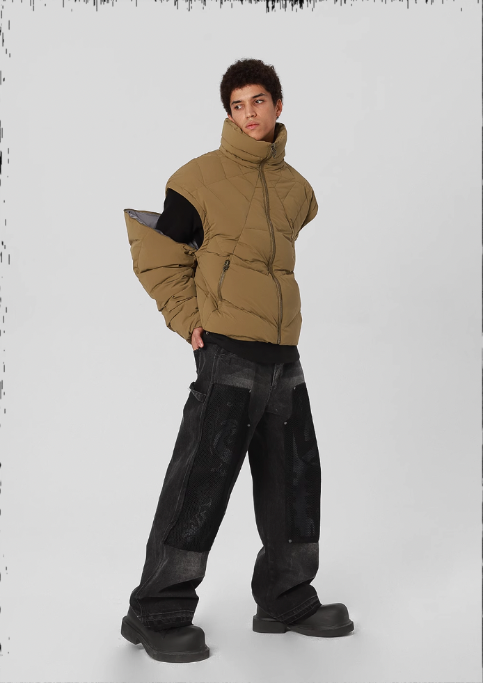 JHYQ Cobweb Design Down Short Jacket