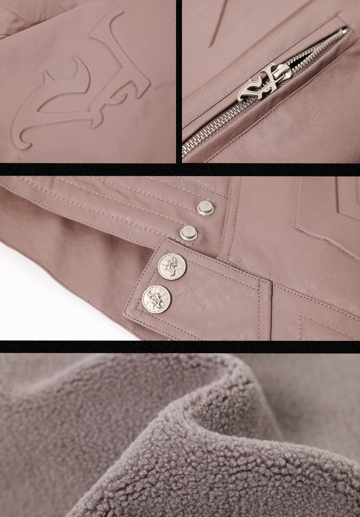 JHYQ Steel Print Motorcycle Jacket