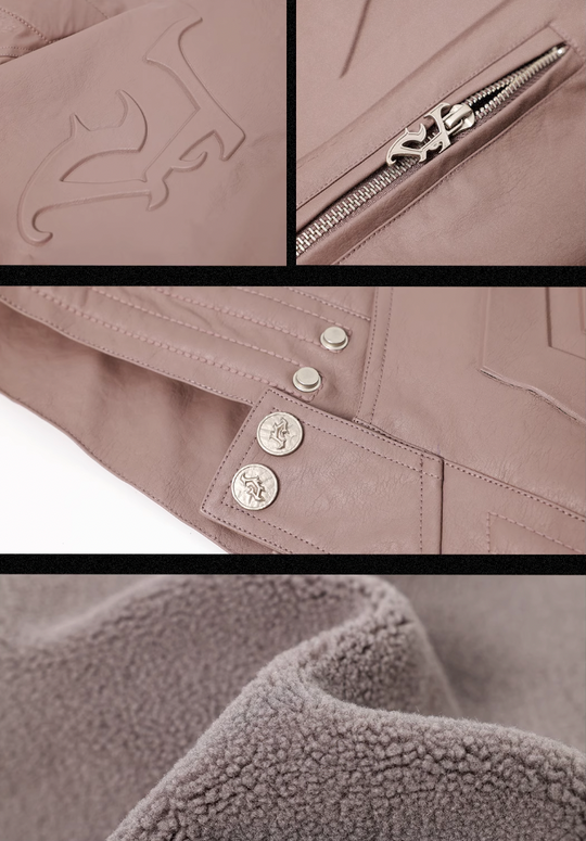 JHYQ Steel Print Motorcycle Jacket