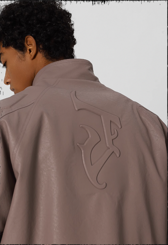 JHYQ Steel Print Motorcycle Jacket