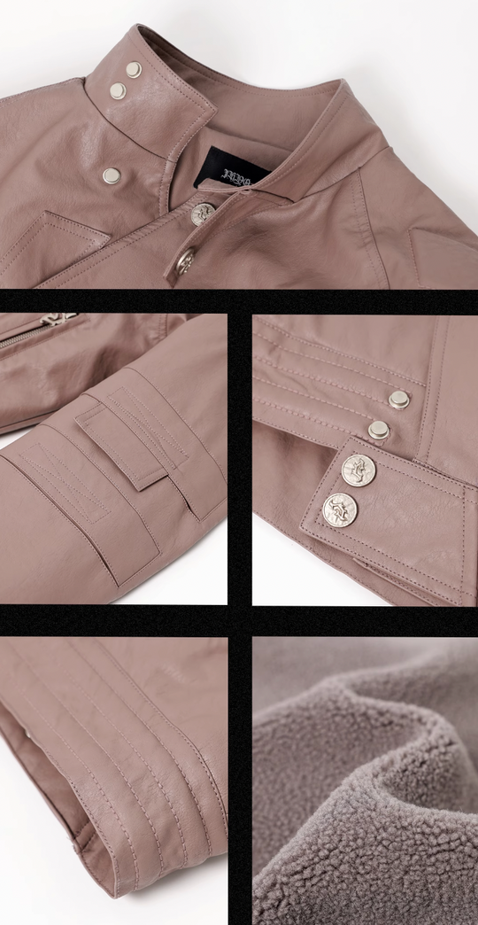 JHYQ Steel Print Motorcycle Jacket