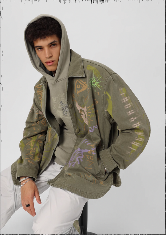 JHYQ Pulp Printed Work Jacket