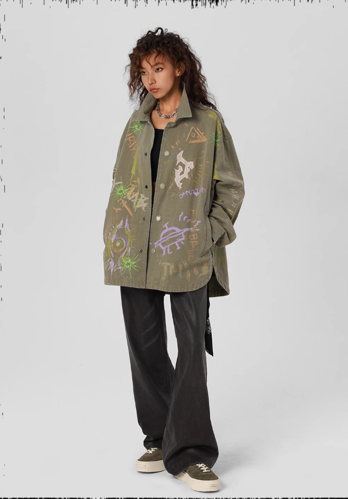 JHYQ Pulp Printed Work Jacket