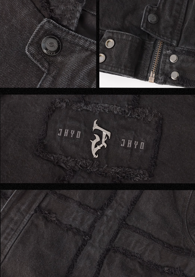 JHYQ Brushed Denim Embroidered Jacket