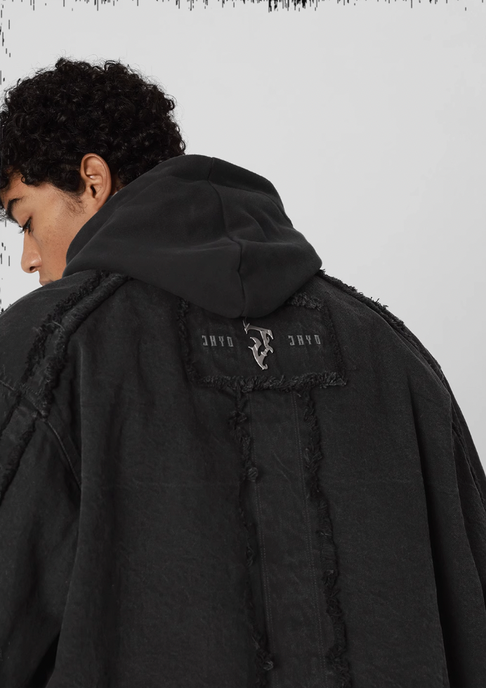 JHYQ Brushed Denim Embroidered Jacket