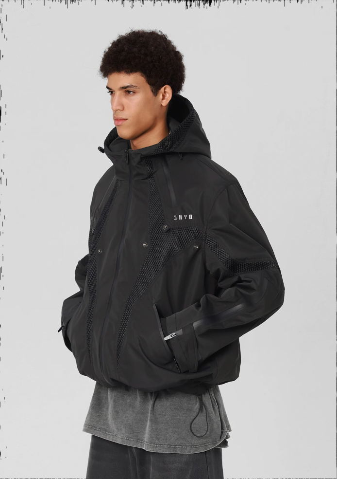 JHYQ Outdoor Hooded Mesh Rushing Jacket