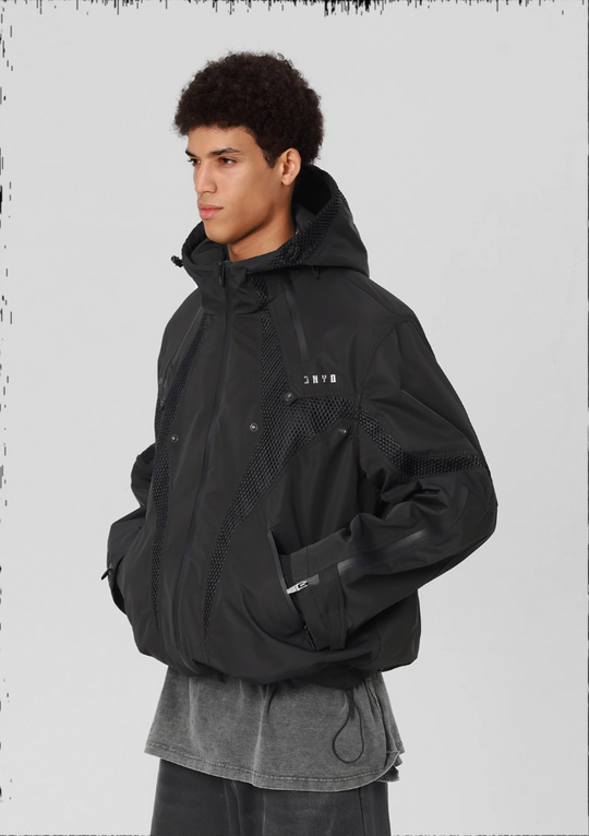 JHYQ Outdoor Hooded Mesh Rushing Jacket