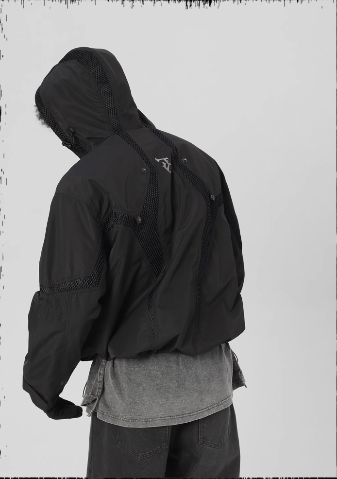 JHYQ Outdoor Hooded Mesh Rushing Jacket