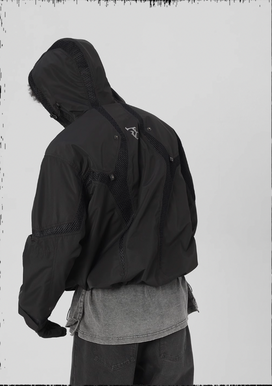 JHYQ Outdoor Hooded Mesh Rushing Jacket