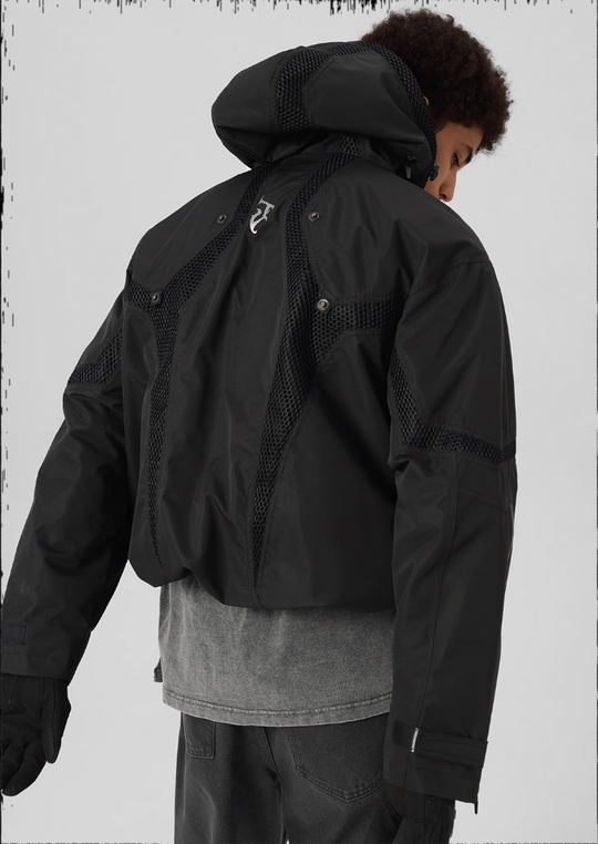 JHYQ Outdoor Hooded Mesh Rushing Jacket