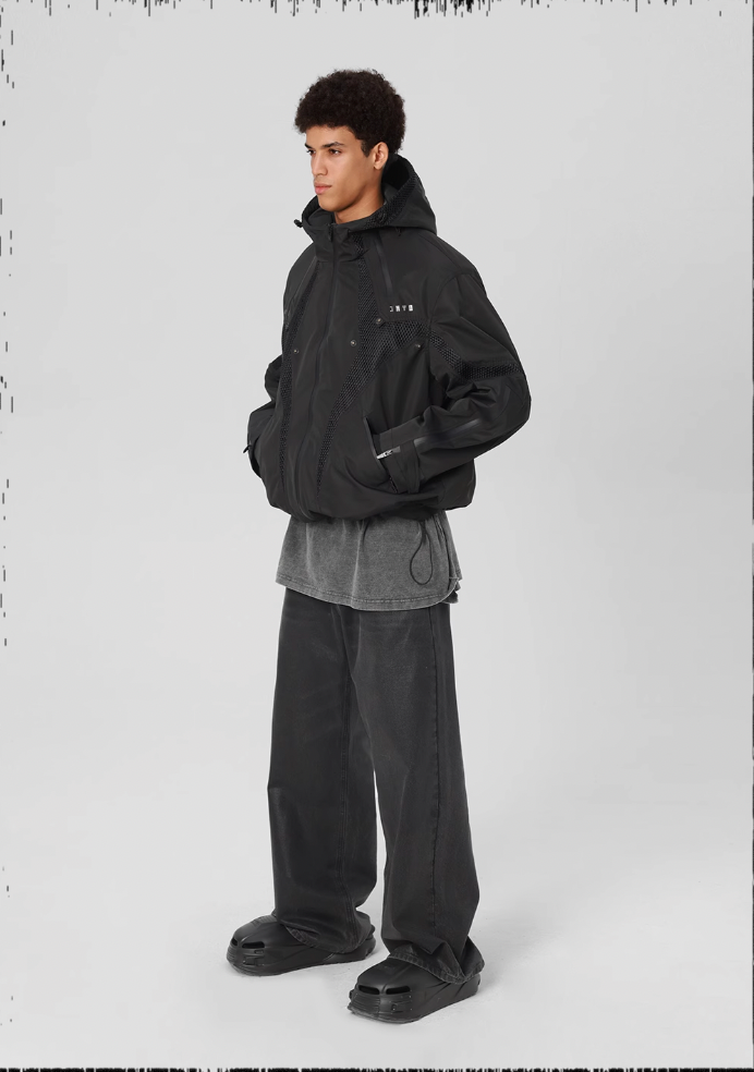 JHYQ Outdoor Hooded Mesh Rushing Jacket