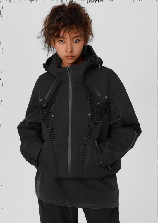 JHYQ Outdoor Hooded Mesh Rushing Jacket