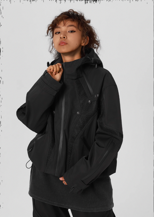 JHYQ Outdoor Hooded Mesh Rushing Jacket