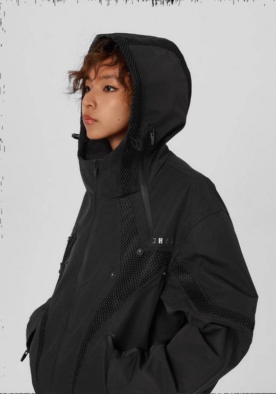 JHYQ Outdoor Hooded Mesh Rushing Jacket