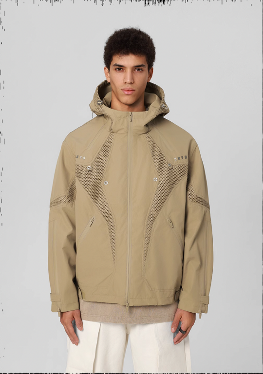 JHYQ Outdoor Hooded Mesh Rushing Jacket