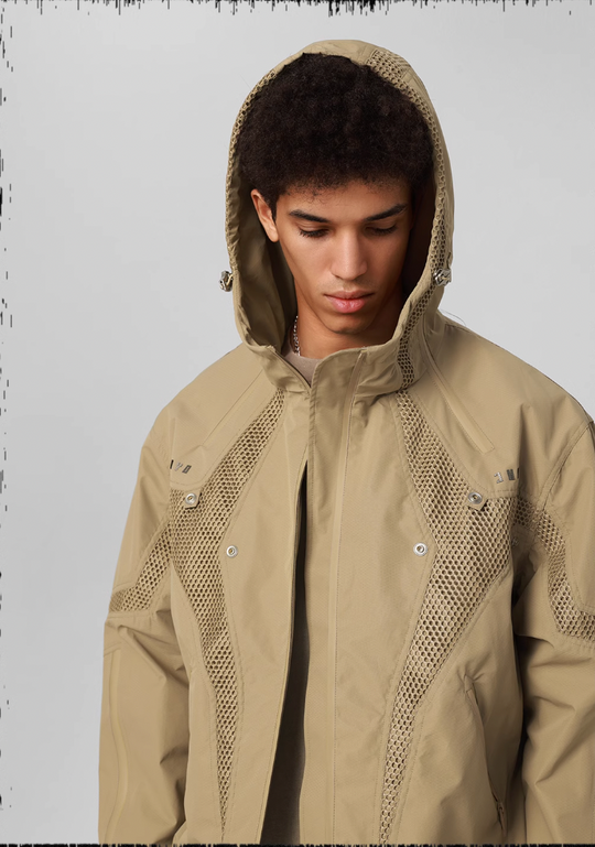 JHYQ Outdoor Hooded Mesh Rushing Jacket