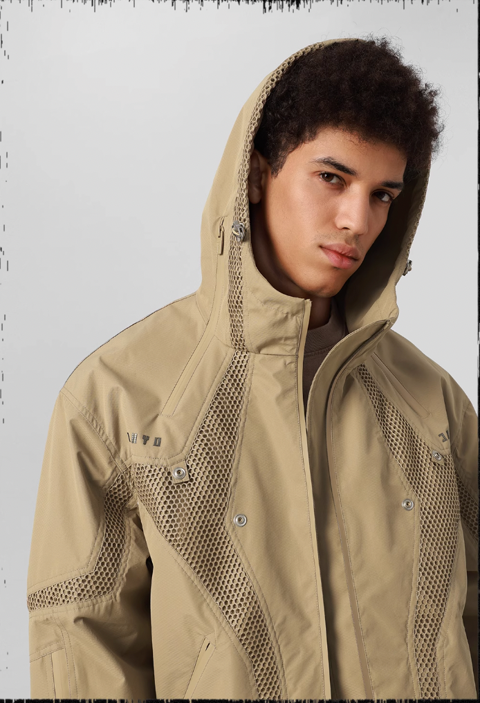 JHYQ Outdoor Hooded Mesh Rushing Jacket