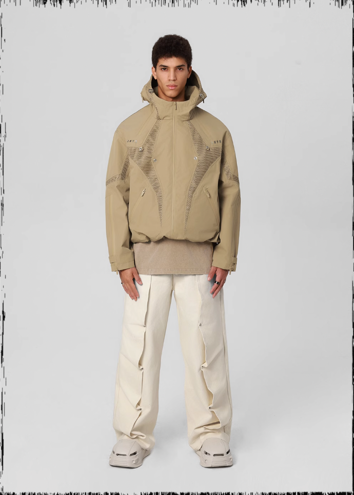 JHYQ Outdoor Hooded Mesh Rushing Jacket