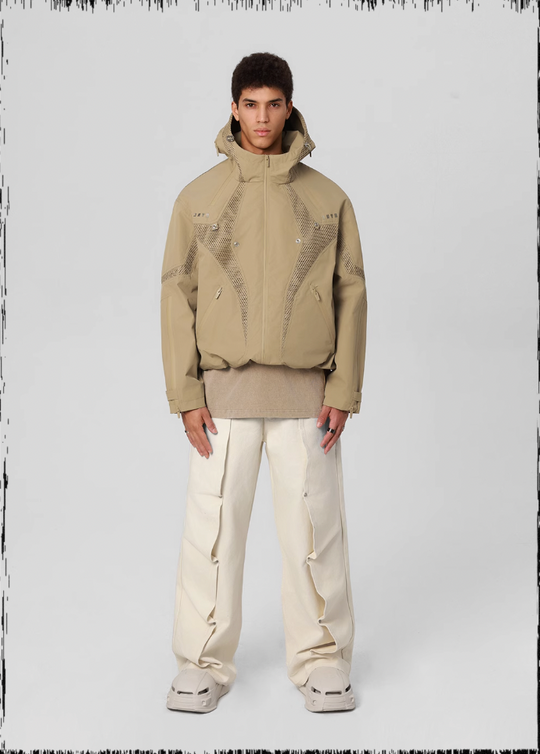 JHYQ Outdoor Hooded Mesh Rushing Jacket