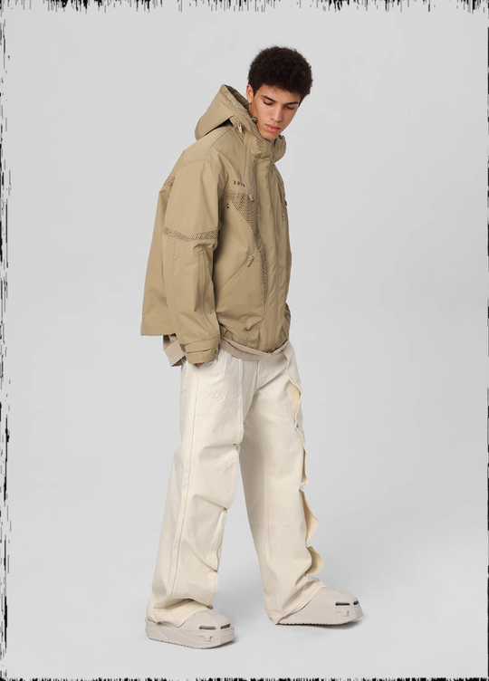 JHYQ Outdoor Hooded Mesh Rushing Jacket