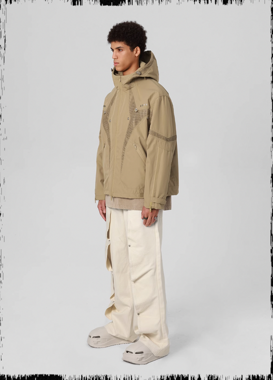 JHYQ Outdoor Hooded Mesh Rushing Jacket