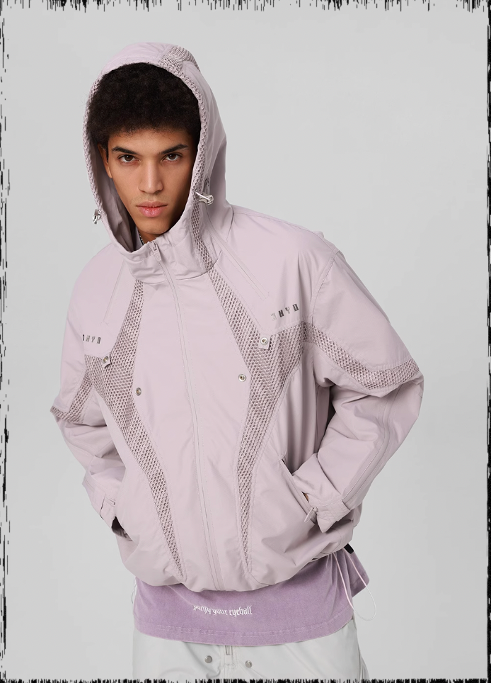 JHYQ Outdoor Hooded Mesh Rushing Jacket