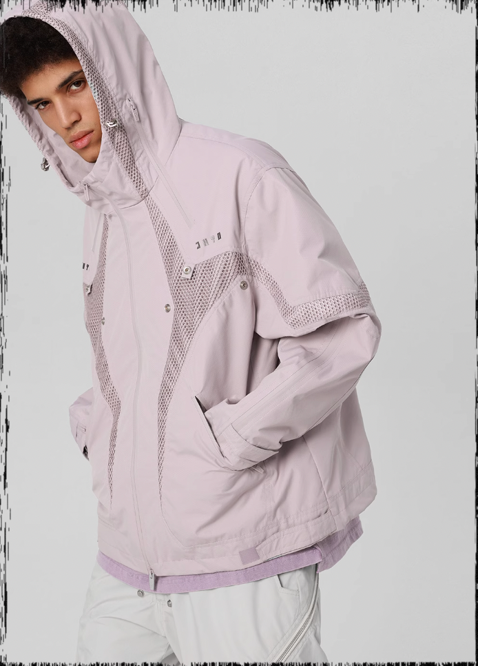 JHYQ Outdoor Hooded Mesh Rushing Jacket