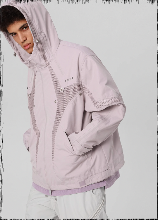 JHYQ Outdoor Hooded Mesh Rushing Jacket