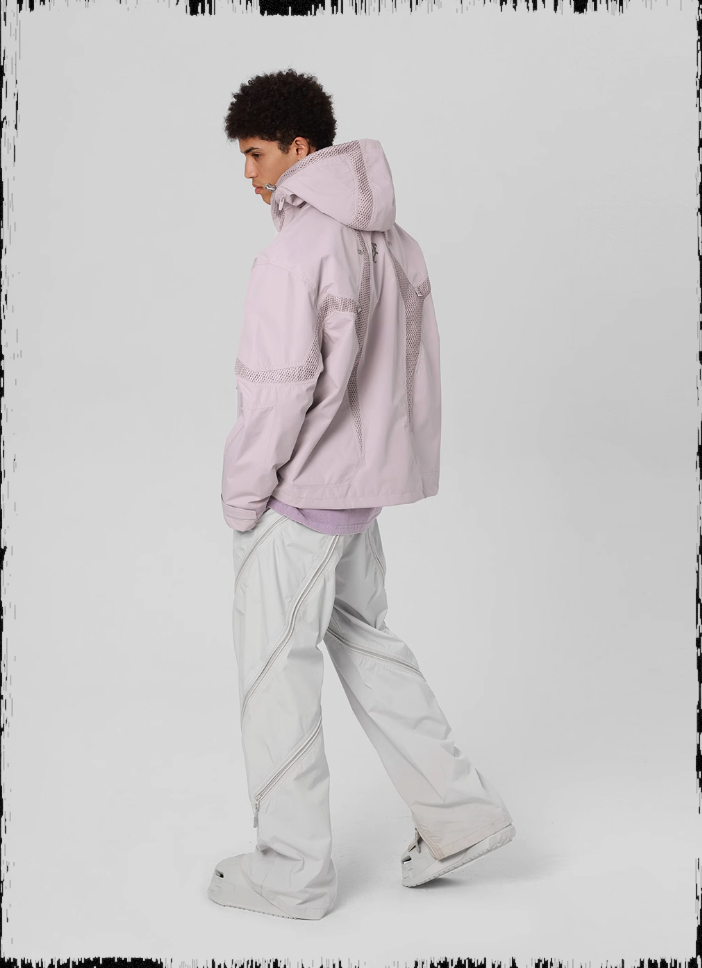 JHYQ Outdoor Hooded Mesh Rushing Jacket