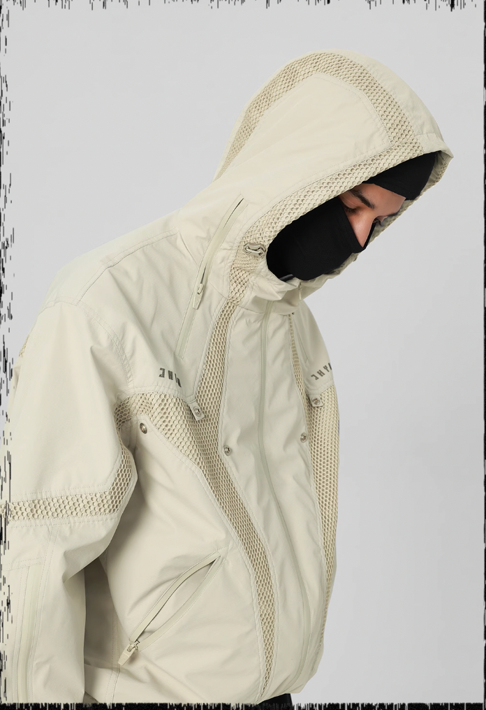 JHYQ Outdoor Hooded Mesh Rushing Jacket