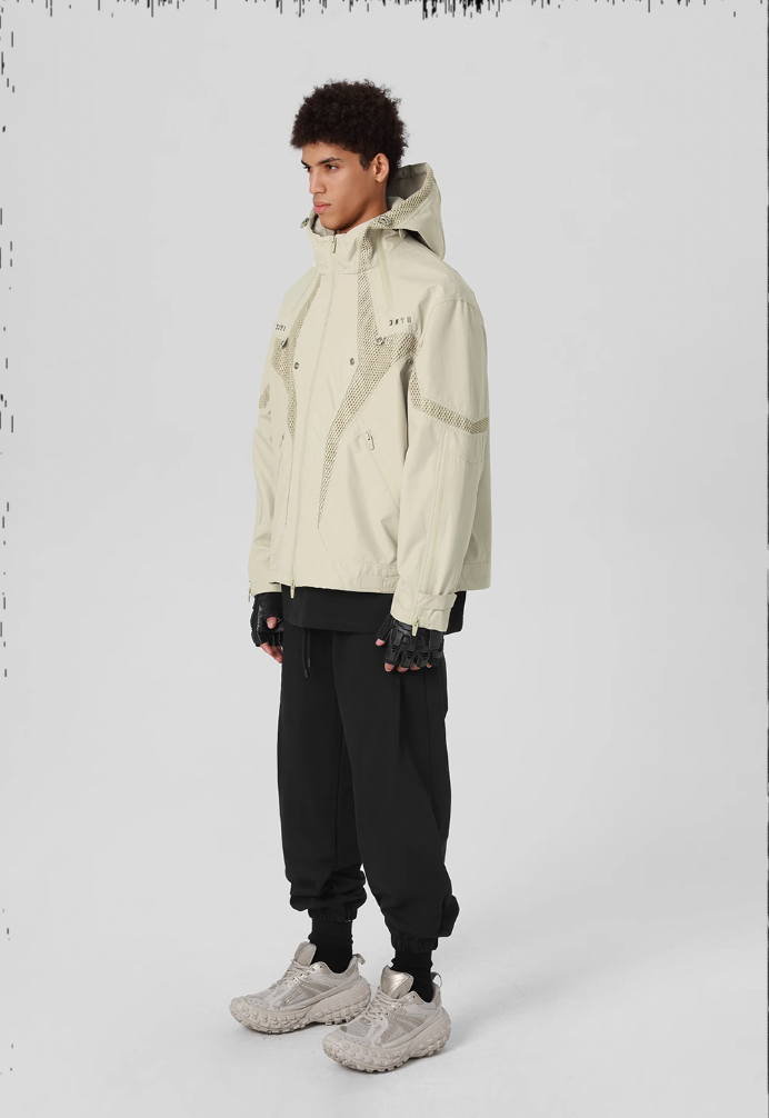 JHYQ Outdoor Hooded Mesh Rushing Jacket