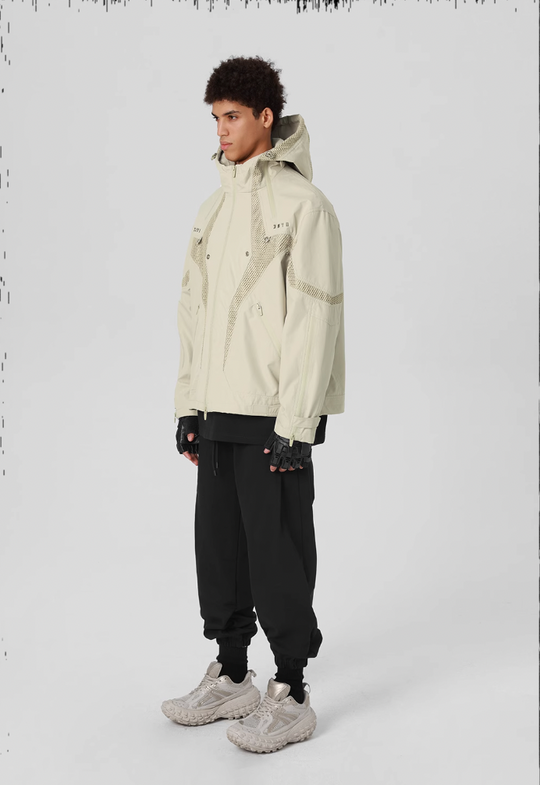 JHYQ Outdoor Hooded Mesh Rushing Jacket